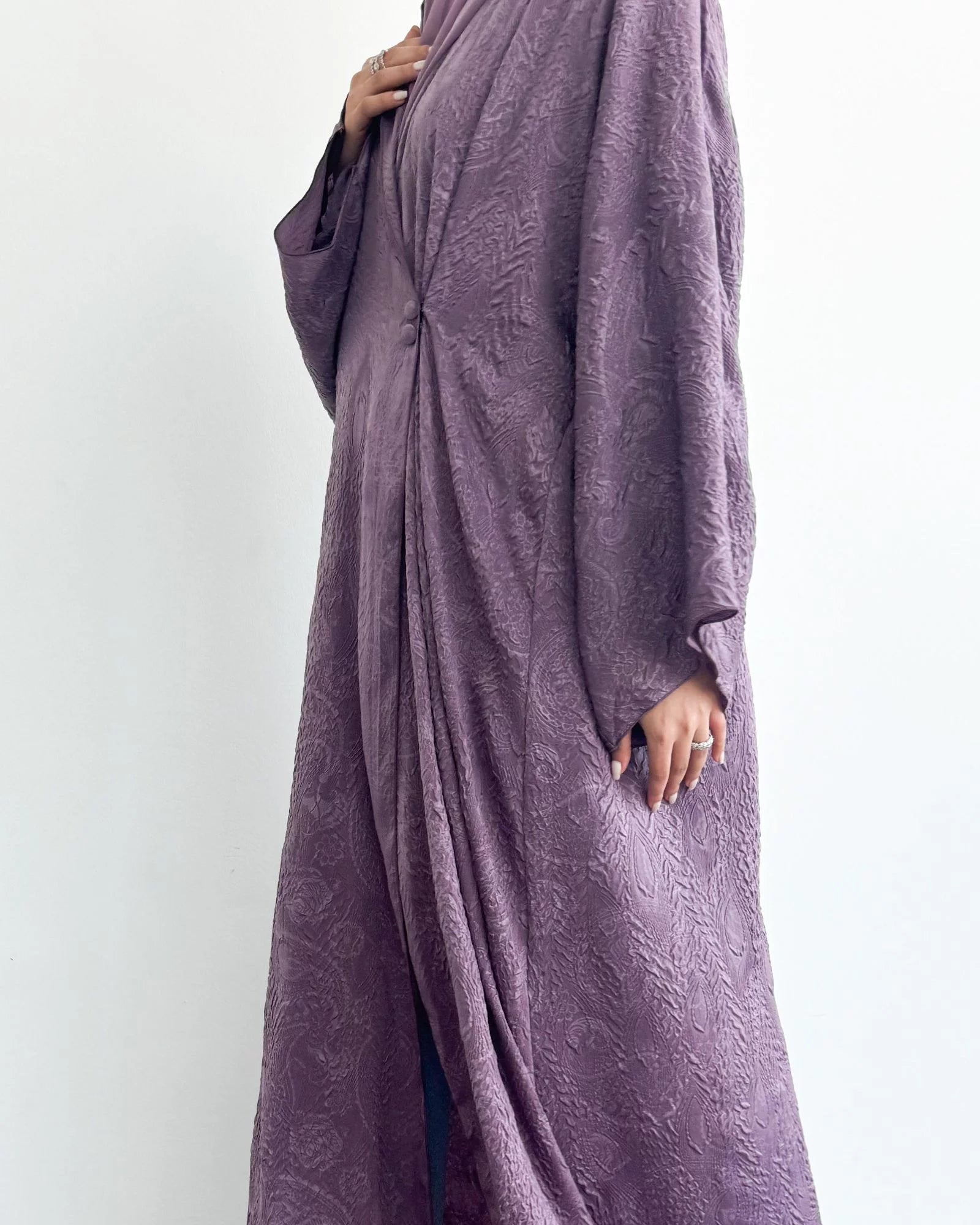 Violet Subtle Charm Bisht Abaya