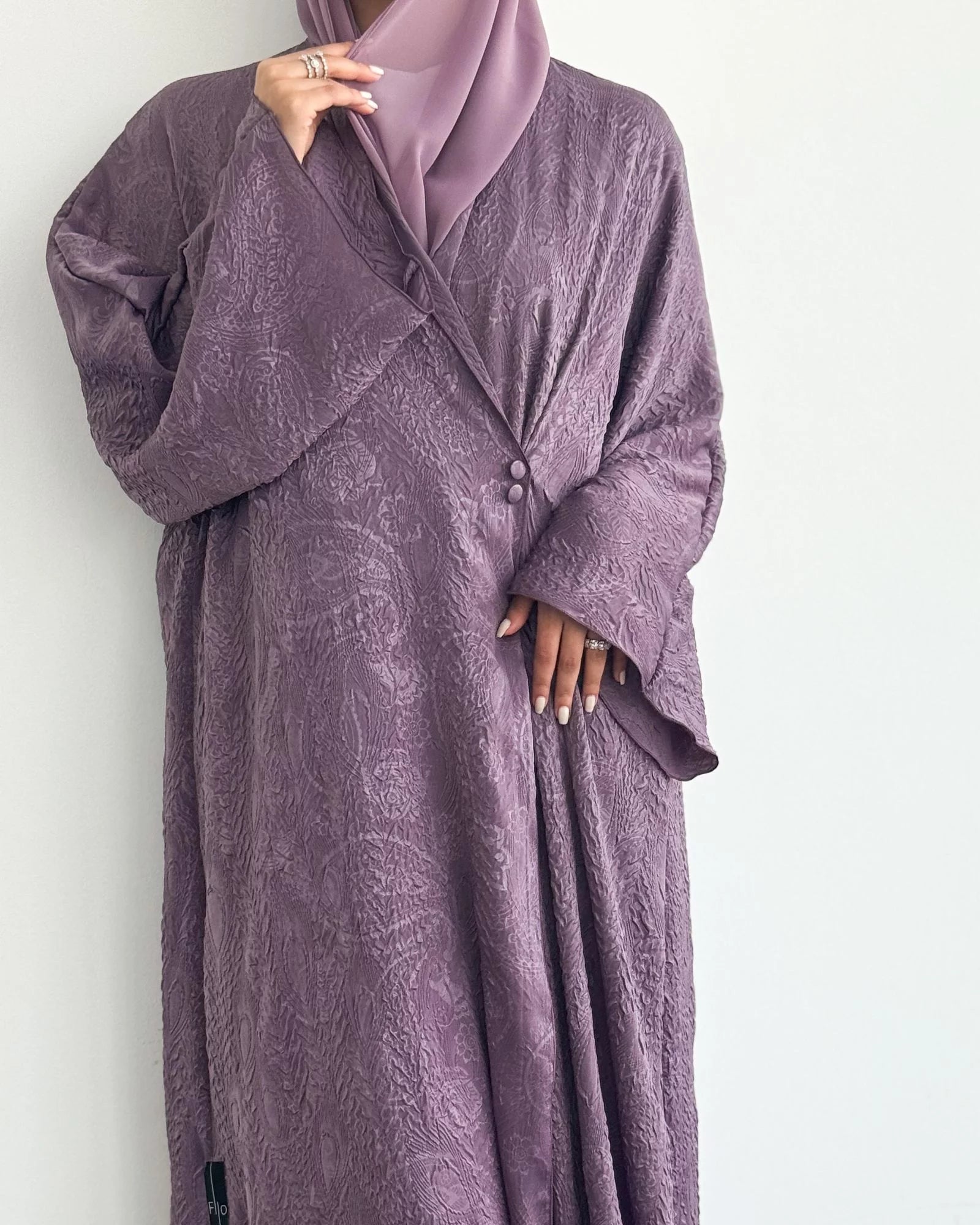 Violet Subtle Charm Bisht Abaya