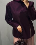Travel set - Plum Side Slit Top