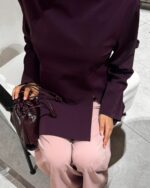 Travel set - Plum Side Slit Top - Image 2